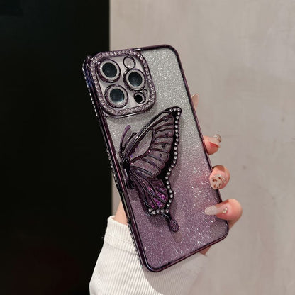 Phone Embellished Case Butterfly Stand