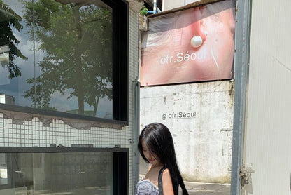 Strapless Waist Top Leg Pants Mid Tube Wide / Striped