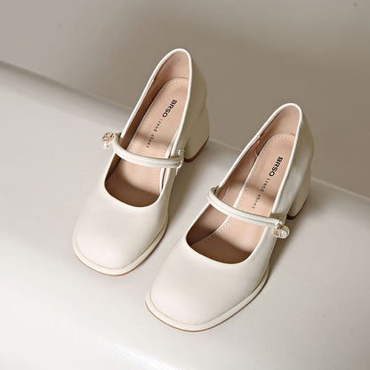 Jane Pumps Heel Chunky Mary