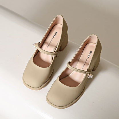 Jane Pumps Heel Chunky Mary