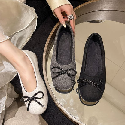 Accent Toe Bow Round Flats