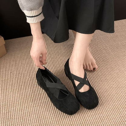 Strap Hidden Cross Wedge Mary Shoes Jane