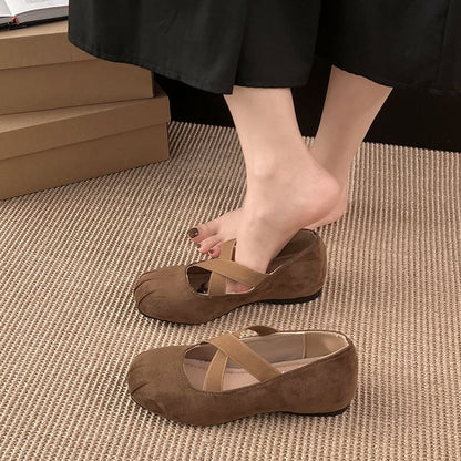 Strap Hidden Cross Wedge Mary Shoes Jane
