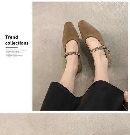 Pumps Accent Jane Chunky Rhinestone Mary Heel