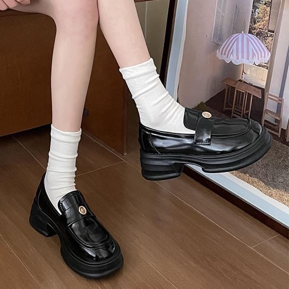 Buckled Platform Loafers Penny