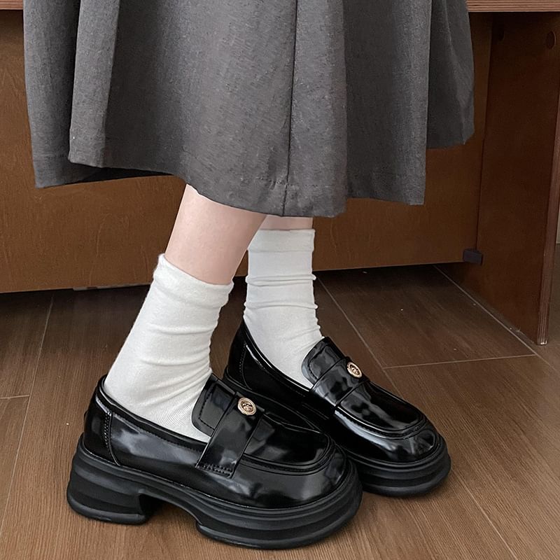 Buckled Platform Loafers Penny