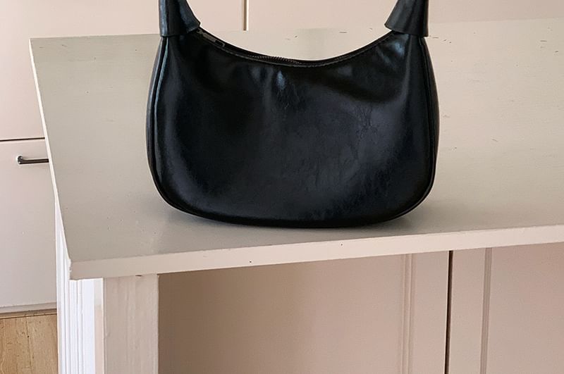 Shoulder Bag Faux Leather Plain