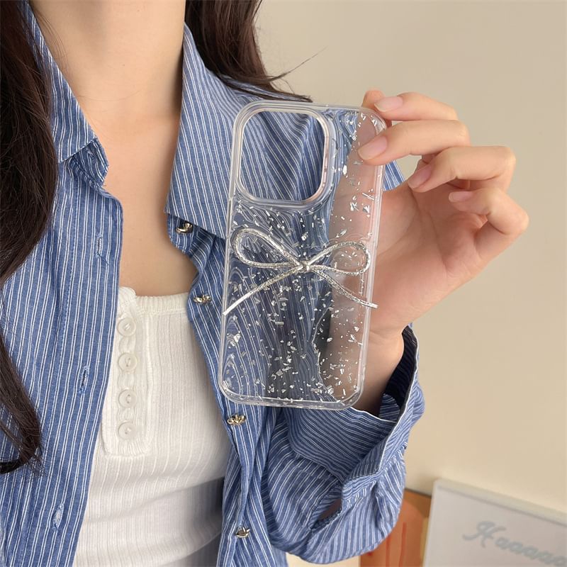 with Phone Case Bow Leaf Gold