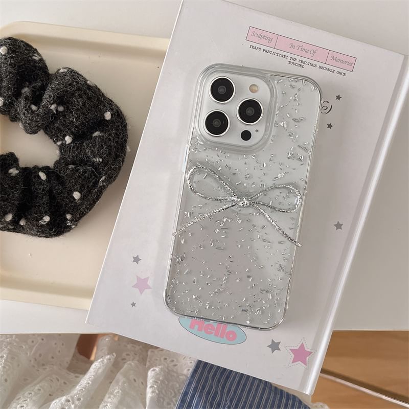 with Phone Case Bow Leaf Gold