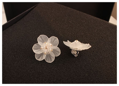 / Earring Stud Clip-On Flower Ear