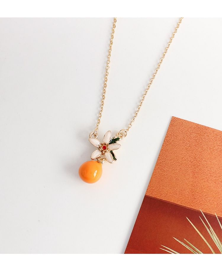 Clip-On Drop Flower / Earring Rhinestone