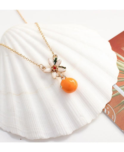 Clip-On Drop Flower / Earring Rhinestone