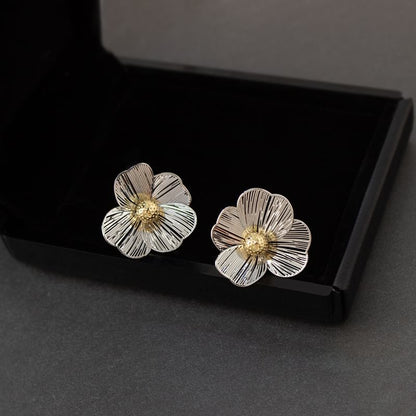 / Ear Clip-On Earring Stud Flower