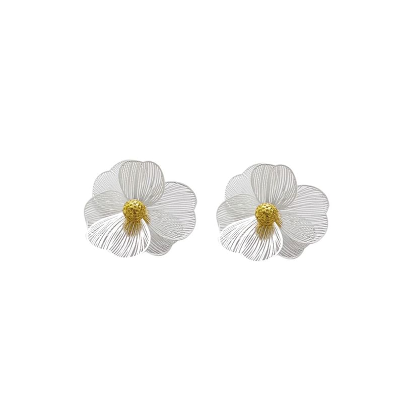 / Ear Clip-On Earring Stud Flower
