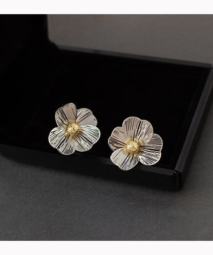/ Ear Clip-On Earring Stud Flower
