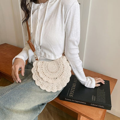 Crochet Crossbody Flap Bag Lace