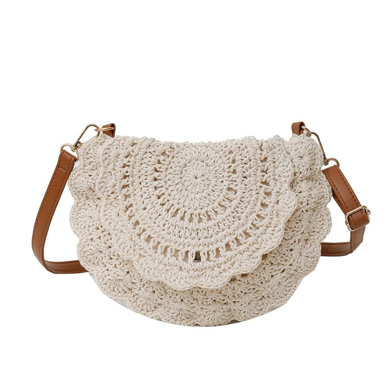 Crochet Crossbody Flap Bag Lace