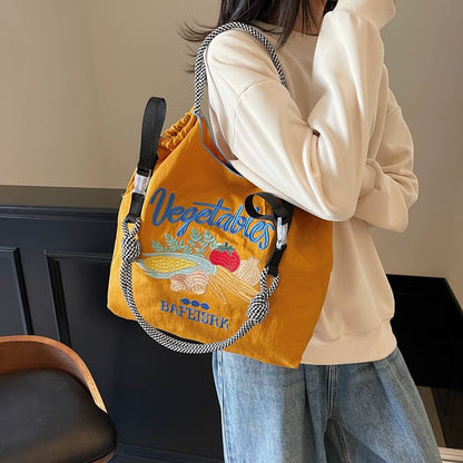 Bag Vegetable Embroidered Tote