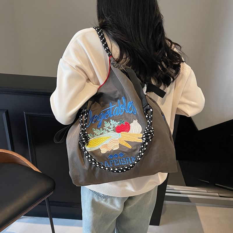 Bag Vegetable Embroidered Tote