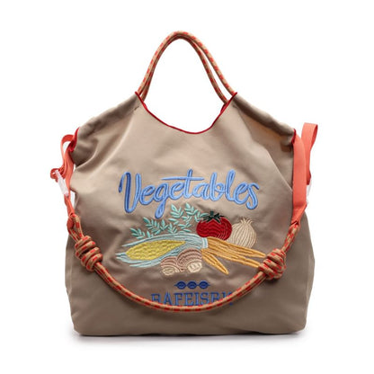Bag Vegetable Embroidered Tote