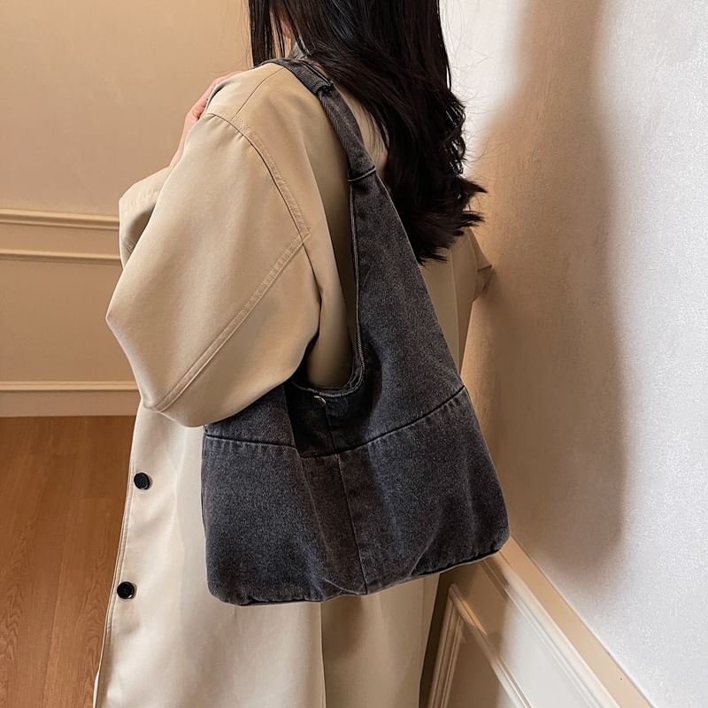 Washed Bag Denim Shoulder