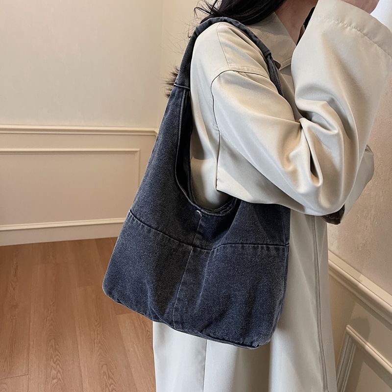 Washed Bag Denim Shoulder