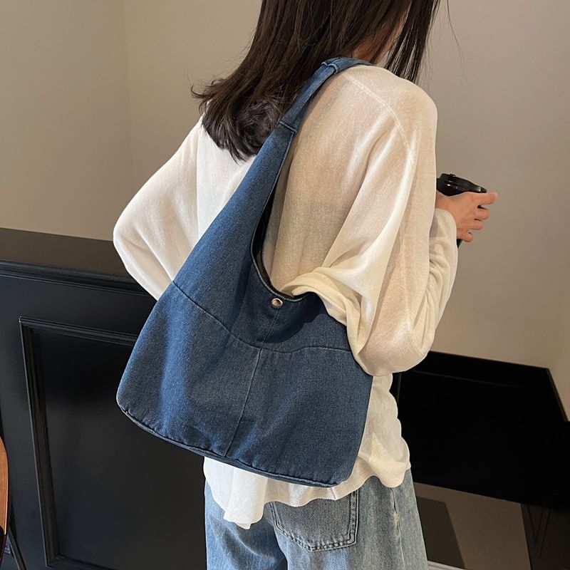 Washed Bag Denim Shoulder