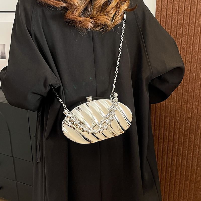 Strap Bead Bag Crossbody Box