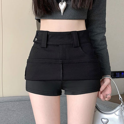 Plain Waist High Skort
