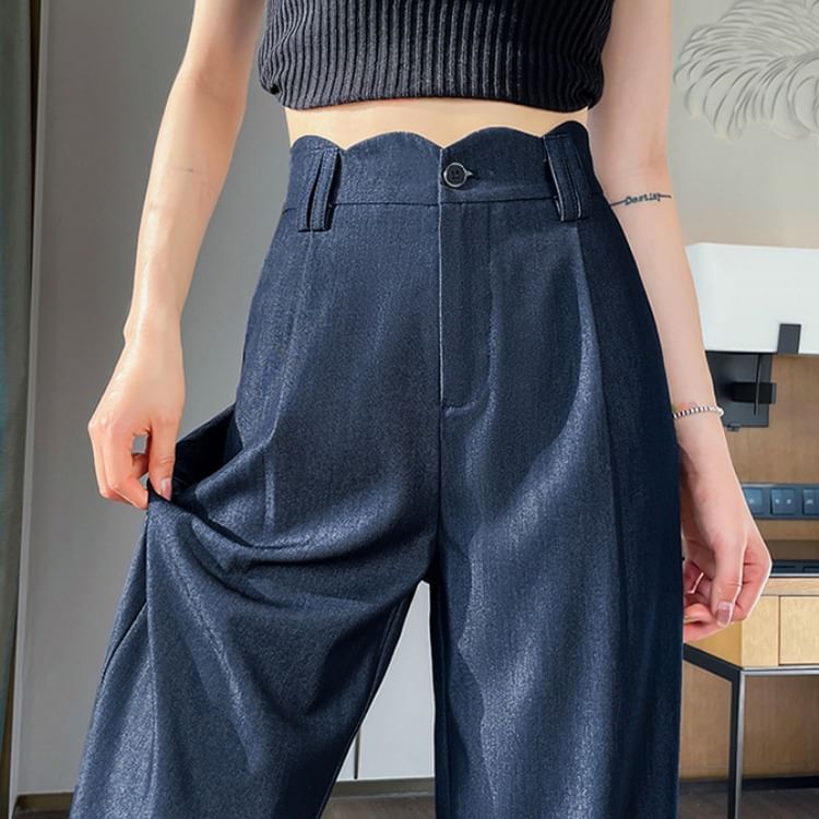 Wide Jeans High (Various Designs) Leg Rise