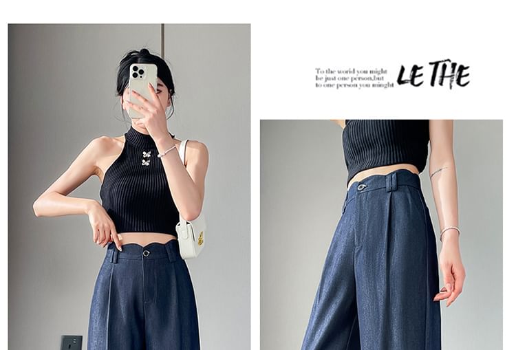 Wide Jeans High (Various Designs) Leg Rise