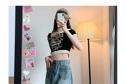 High Fringed Denim A-Line Skirt Midi Waist