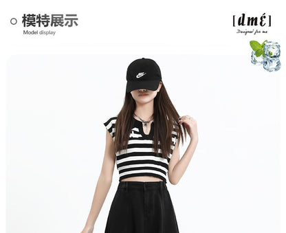 Midi High A-Line Denim Rise Plain Skirt