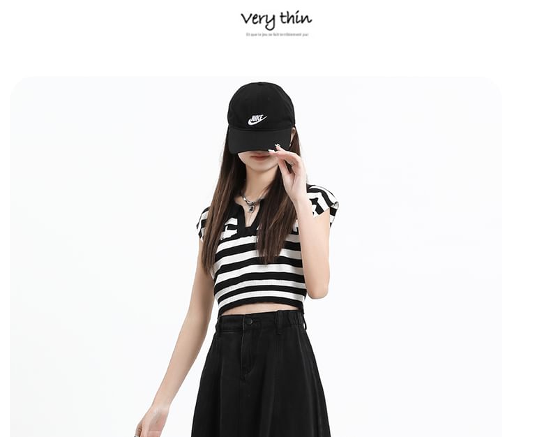 Midi High A-Line Denim Rise Plain Skirt