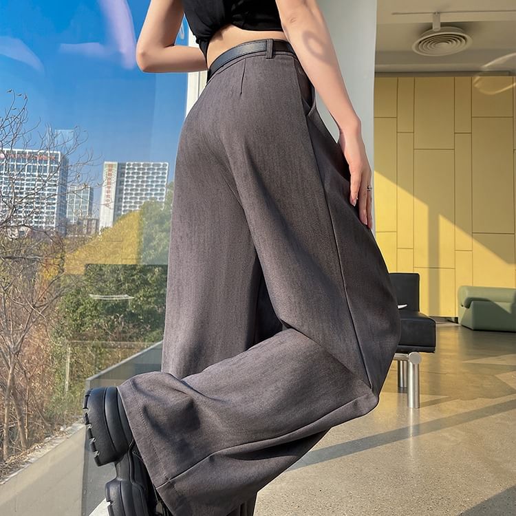 Designs) Print Waist High Leg (Various Dress Wide Pants