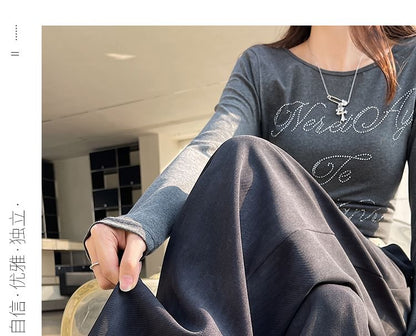 Designs) Print Waist High Leg (Various Dress Wide Pants