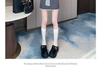 High Waist Skort Lace Panel