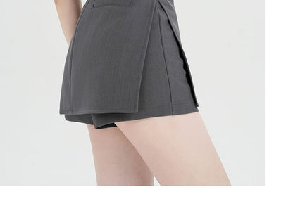 Lace High Slit Skort Waist Trim