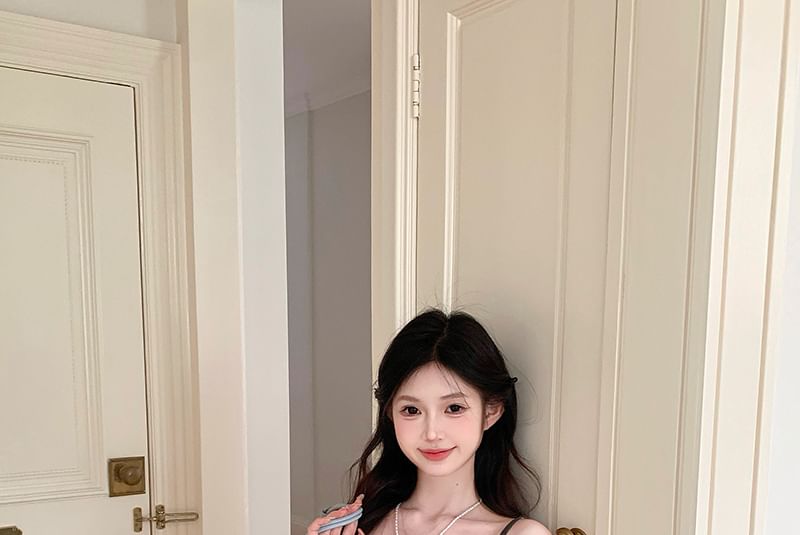 Camisole Top Ruffle Panel V-Neck