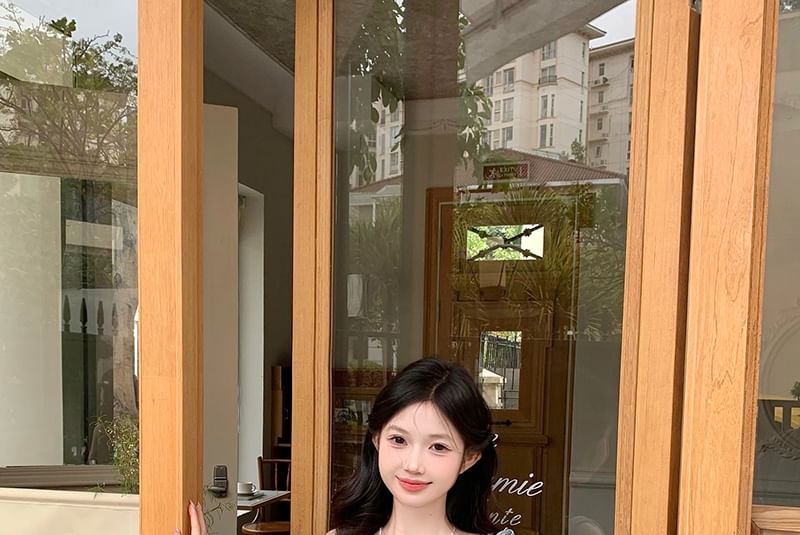 Camisole Top Ruffle Panel V-Neck