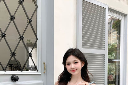 Camisole Top Ruffle Panel V-Neck