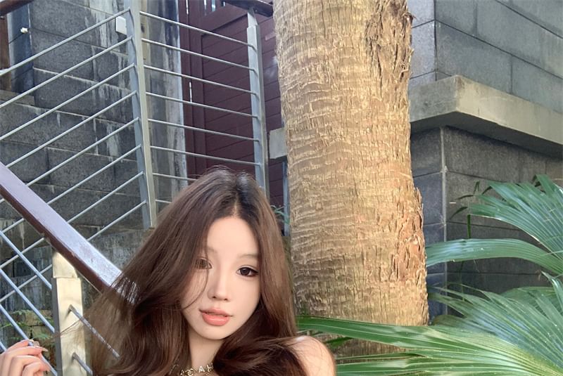 Tube Bow Top Lace Panel