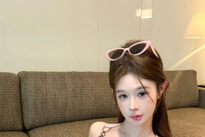 Patterned Top Print Tank Square Buckle Neck