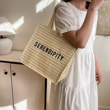 Tote Lettering Bag Woven