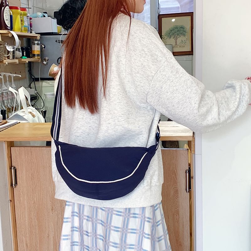 Striped Crossbody Trim Bag Strap Contrast