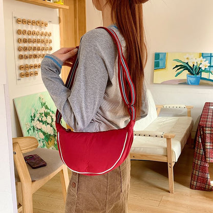 Striped Crossbody Trim Bag Strap Contrast