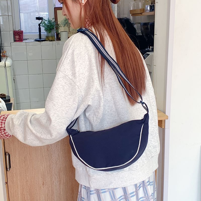 Striped Crossbody Trim Bag Strap Contrast