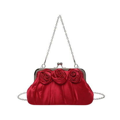 Plain Shoulder Shirred Floral Bag