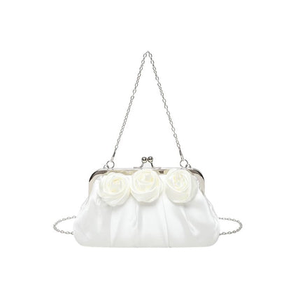 Plain Shoulder Shirred Floral Bag