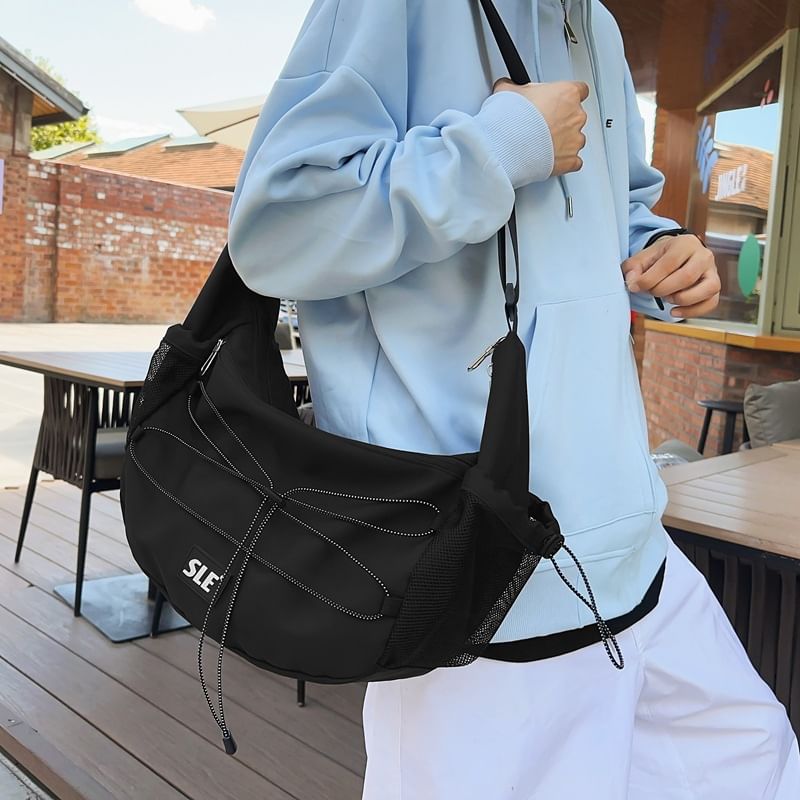 Logo Drawstring Bag Crossbody Lettering